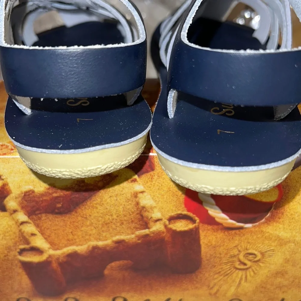 AUTH NIB Salt Water Sandal by Hoy Shoes Sun-San - Sailors NAVY